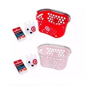 Target Toy Shopping Basket Bullseye Pink & Red SET LIMITED EDITION